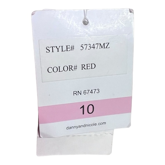 Red Peplum Waist Square Neck Jumpsuit‎ Gold Back Zipper by Danny & Nicole NEW - Picture 11 of 16